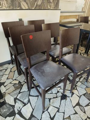 le nombre de chaises alignées dans une pièce