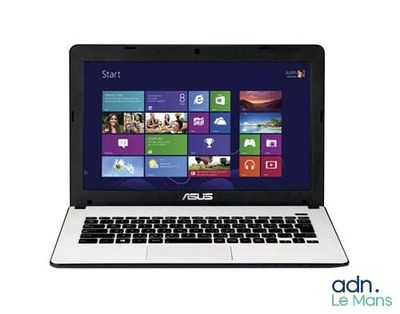 the asus laptop is open and ready to be used