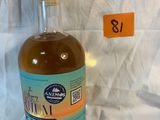a bottle of liquor that is sitting on a table