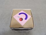 a box with a sticker on it that has a sticker on it