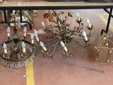 a table with a bunch of lamps on it