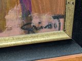 a picture of a painting of a woman holding a umbrella