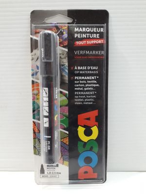 le stylo est noir et a une pointe blanche