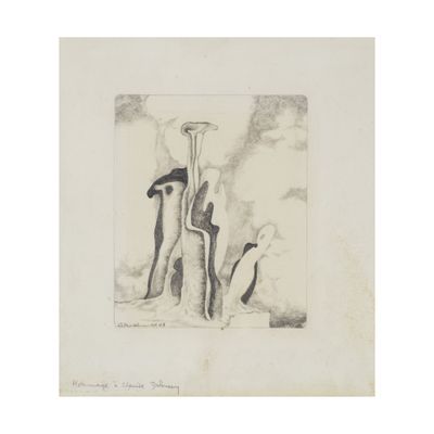 an image of a black and white drawing of a man and a woman
