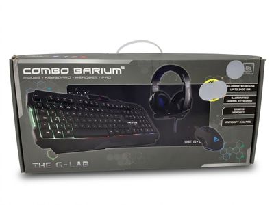 a box with a keyboard and headphones in it