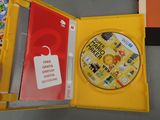 a yellow case with a dvd inside of it