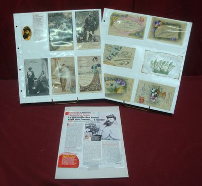 petit lot de 15 cartes humoristiques dont femme à barbe,fant…