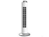 an image of a white tower fan sitting on top of a table