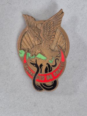 un insigne sur lequel figurent un aigle et un serpent