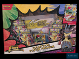 a box of pokemon cards with a picture of a pokemon figure