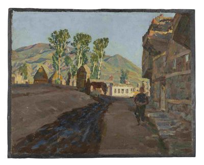 KARPO TROCHYMENKO (1885-1979) Crimean village