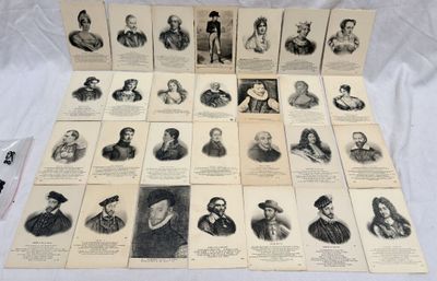 plusieurs vieilles photos en noir et blanc représentant des hommes et des femmes, sur une feuille de papier