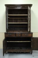 Buffet à deux corps en bois naturel mouluré et sculpté à déc… (photo 6)