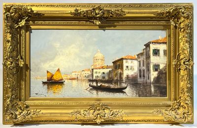 une image d'une peinture représentant un bateau dans l'eau