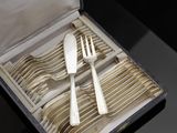 une boîte contenant de l'argenterie sur une table