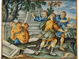 an image of a painting of a group of people in a park