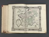 an old book with a map of england on it