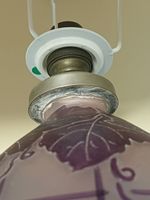 D'ARGYL - Vase en verre monté en lampe, à décor peint façon … (photo 5)