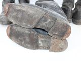 a close up of a pair of shoes on the ground