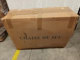 a box that is sitting on the floor in a warehouse
