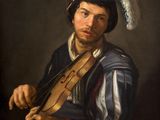 portrait of a man with a violin