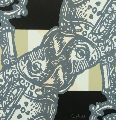 Serge GUILLOU (1932-2016). N°146 Masque d'évêque réversible …