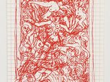 an image of a red drawing on a piece of paper