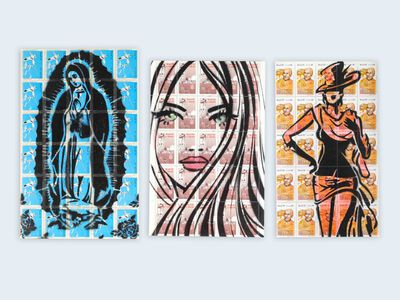 TENDROME (né en 1973) Sujets divers - 2022 Trois peintures à…