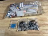 a bag of assorted items sitting on a table