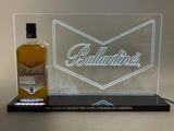 ballantino ' s light up acrylic sign with a bottle of ballantino ' s