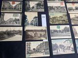 many old postcards on the table with a lot of them