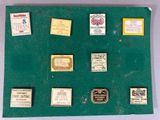 a lot of different types of stamps on a piece of paper