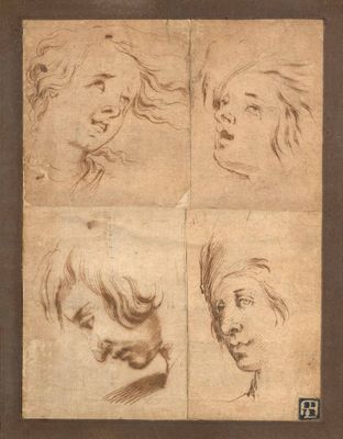 four studies of a child ' s head by person
