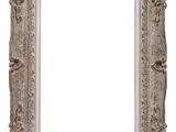 an old picture frame hanging on a wall with a white background