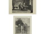 deux photos en noir et blanc d'un homme assis à une table
