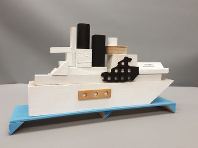 A. LAURENT (né en 1951). "Bateau".