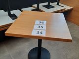 une table sur laquelle est inscrit un numéro, dans un restaurant