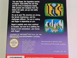 a back cover of a video game with a picture of a city