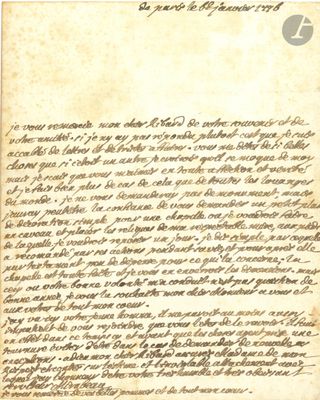 un vieux manuscrit sur lequel figurent des inscriptions à l'encre noire