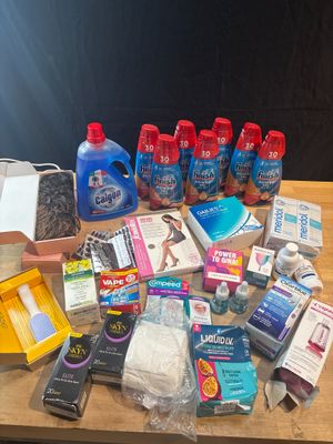 a lot of items that are on a table