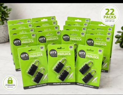a group of four packs of black and green locks on top of each other