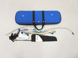 a blue case and a pair of scissors on a table