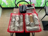 a table that has a bunch of items on it