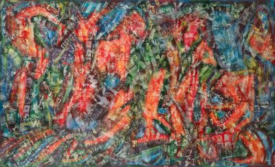 Nazim OZIEL (XX°-XXI°) Abstraction Technique mixte signée en…