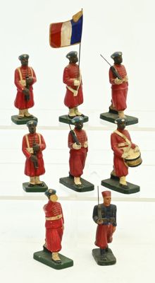 7 Figurines (10cm) de l'armée marocaines en matière composite de chez 