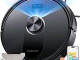an image of a robotic vacuum cleaner with a remote control