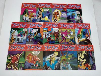 un grand nombre de bandes dessinées sur la table