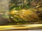 an image of a painting of a cat sitting on top of a table
