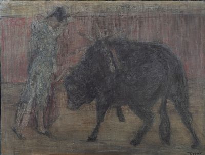 Hervé THIBAULT (né en 1944) Taureau [Corrida]