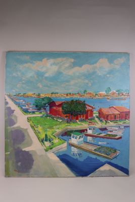 MAZZONE LIBERO Henri (né en 1937), "Le port de La Teste ".